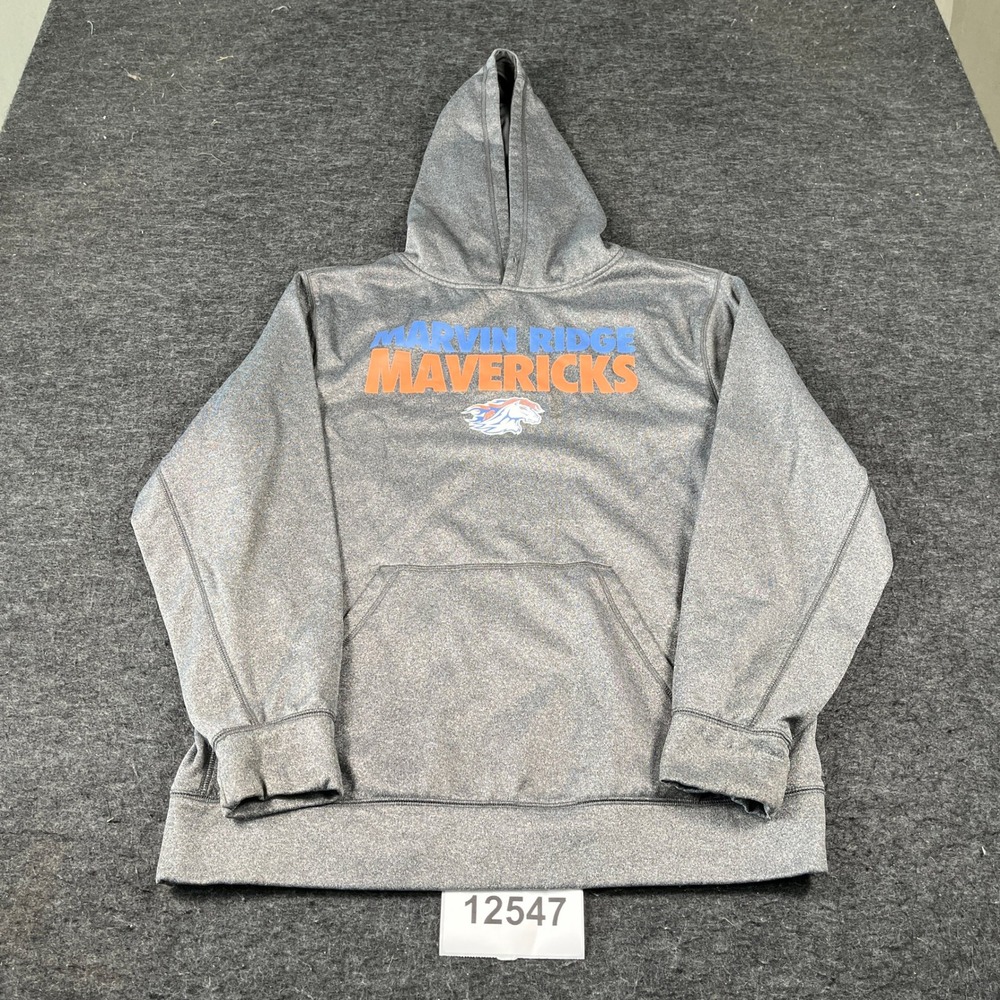 Marvin Ridge Mavericks Hoodie Men Medium Gray BSN Sports NCAA Kangaroo Pockets